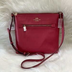 🍓NEW🍓Coach Rowan Leather Crossbody Bag Strawberry Hayes